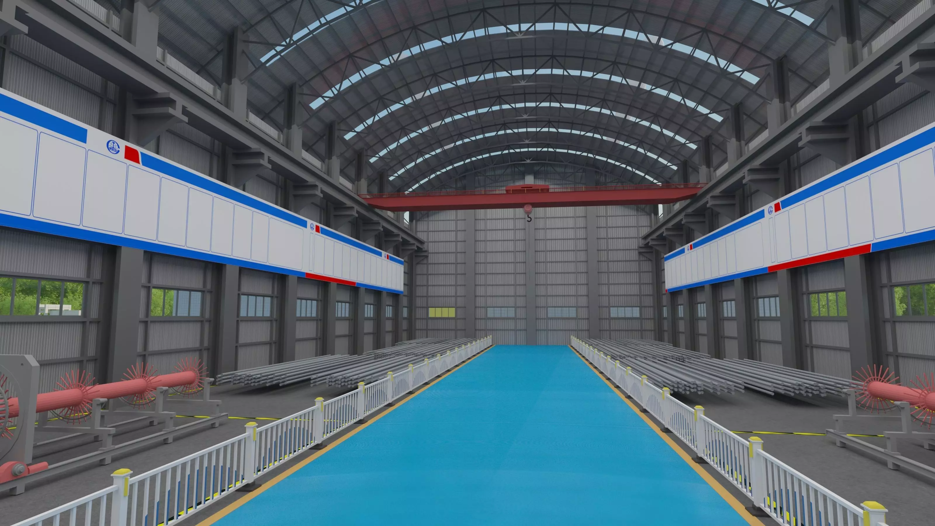 Factory Building Interior 3D model