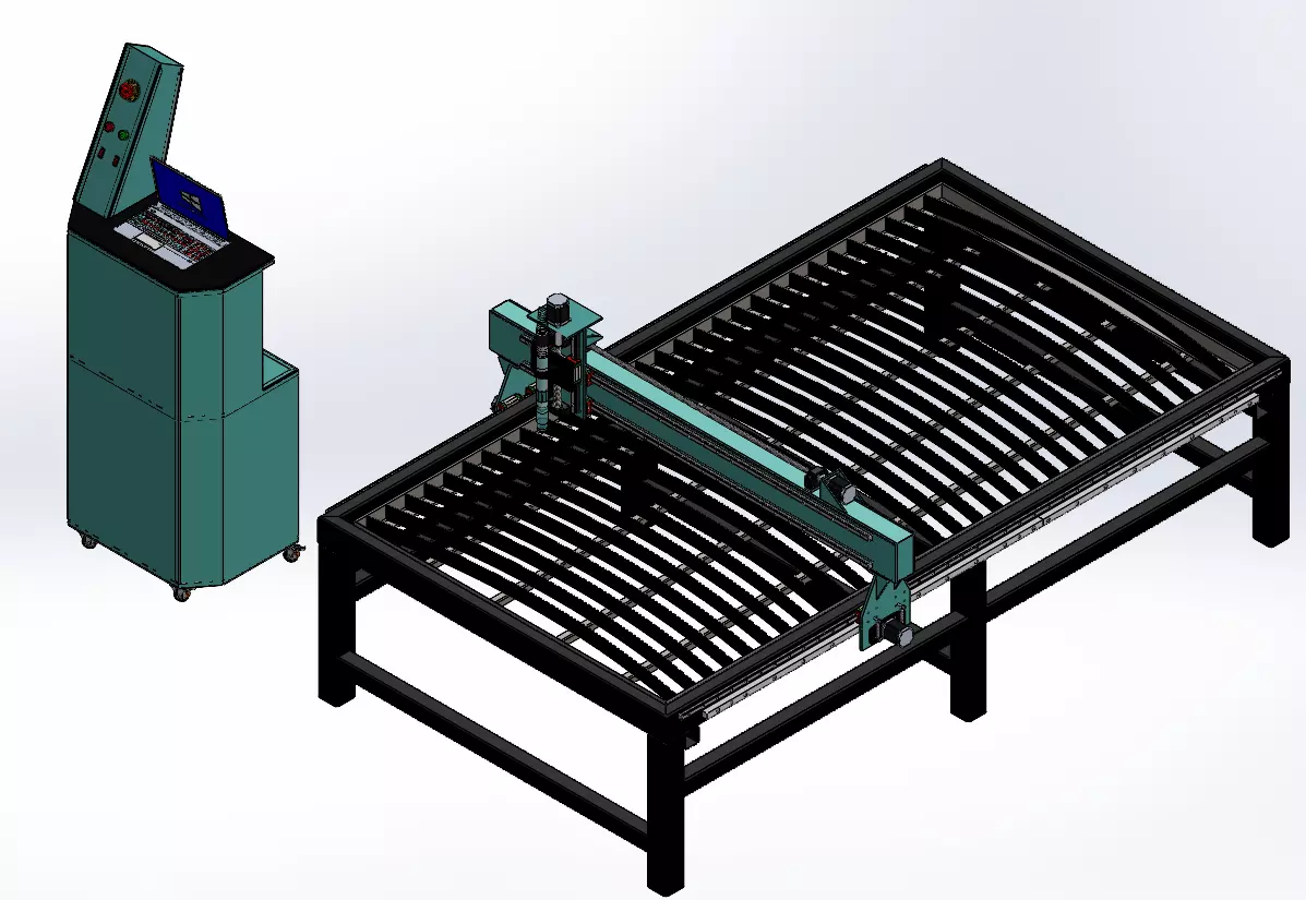 CNC Plasma Cutting Machine 3D model