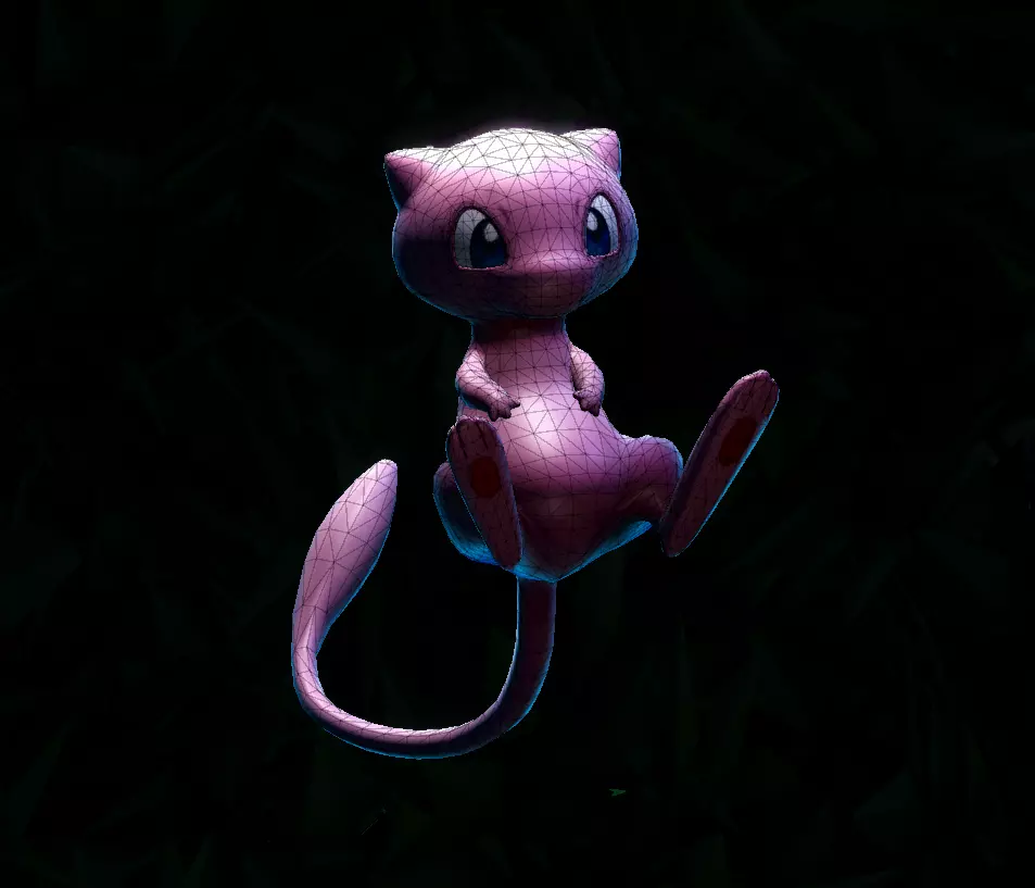 Mew-Animated Low-poly 3D model_0