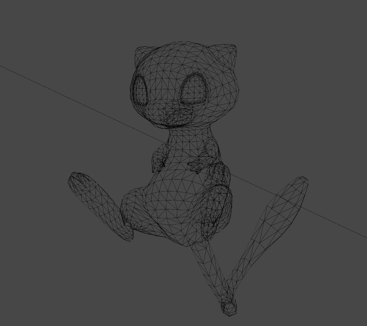 Mew-Animated Low-poly 3D model_4