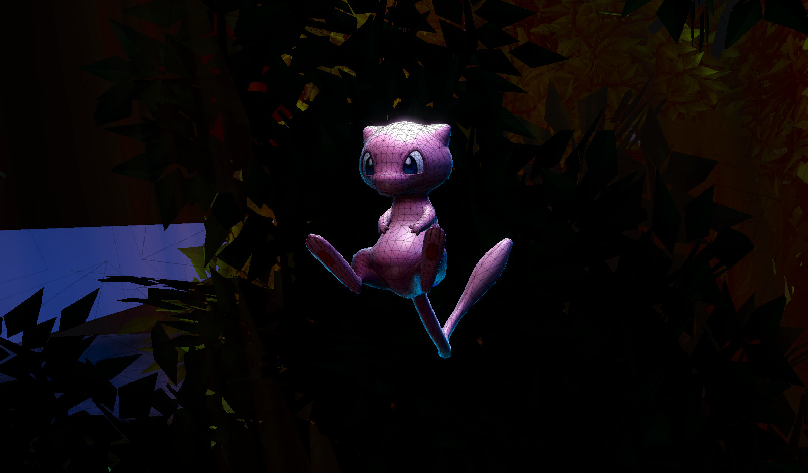 Mew-Animated Low-poly 3D model_3