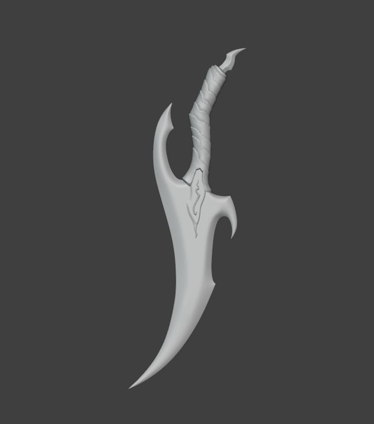 Baruka Dagger 3D print model_2