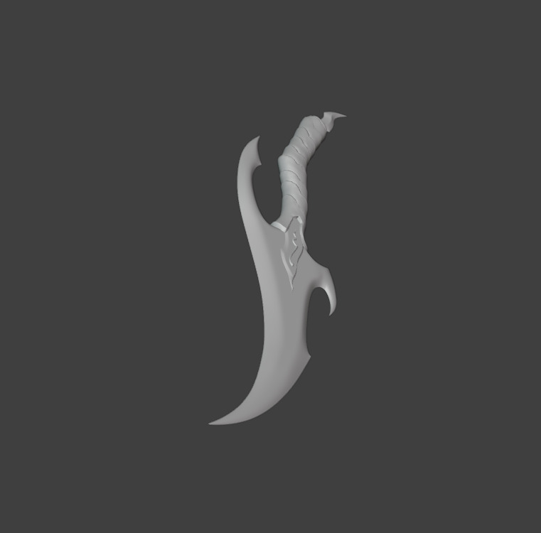 Baruka Dagger 3D print model_1