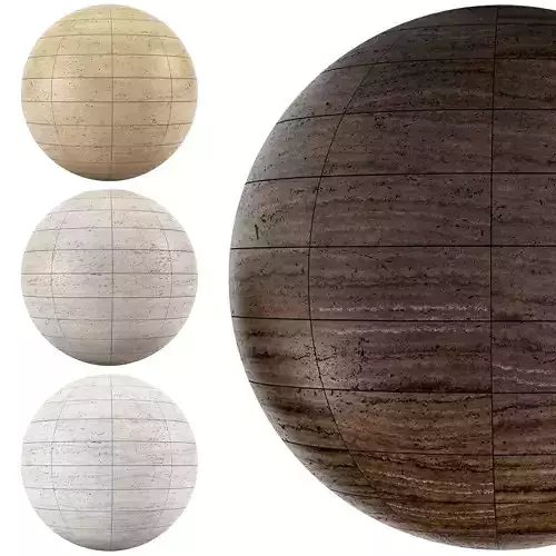 Travertine Stone Wall - Seamless