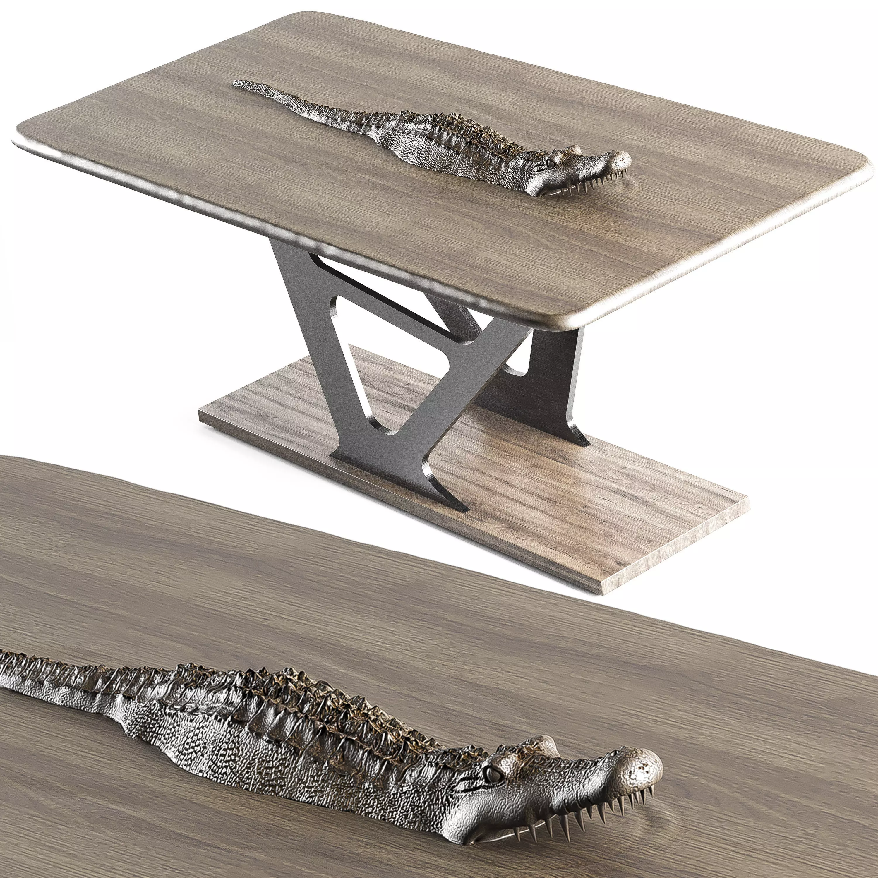 Alligator table for meeting and office and cnc 3D model_0