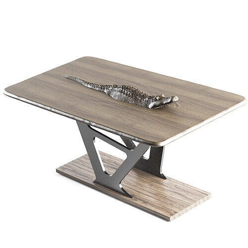 Alligator table for meeting and office and cnc 3D model 2