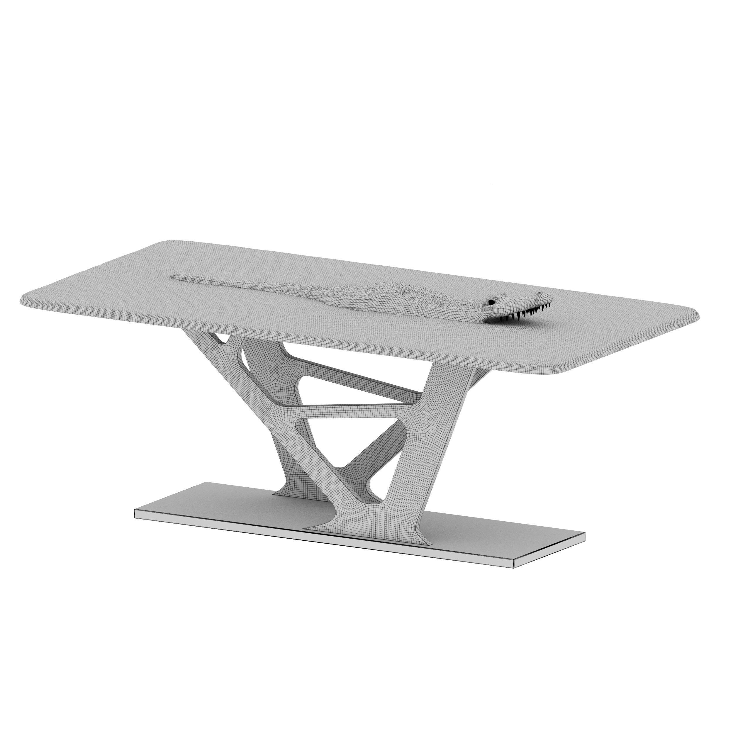 Alligator table for meeting and office and cnc 3D model_3