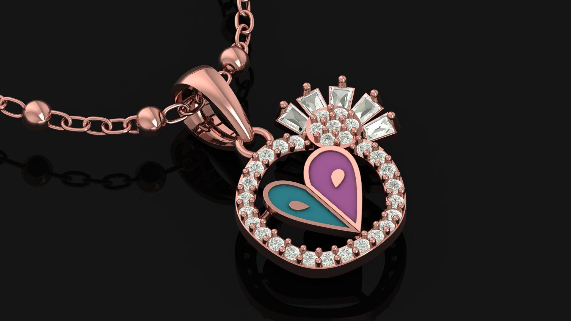 Pendant Necklace 3D print model_23