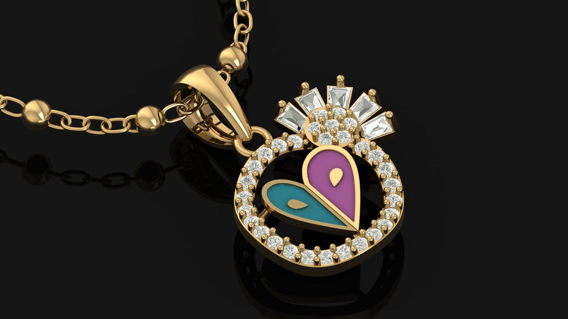 Pendant Necklace 3D print model_21