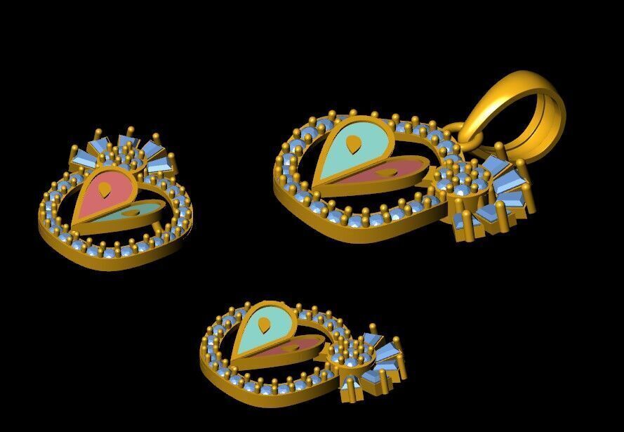 Pendant Necklace 3D print model_9