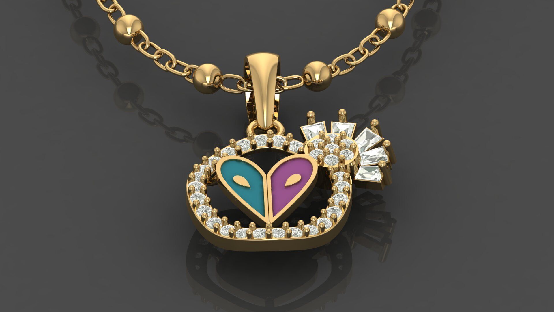 Pendant Necklace 3D print model_26