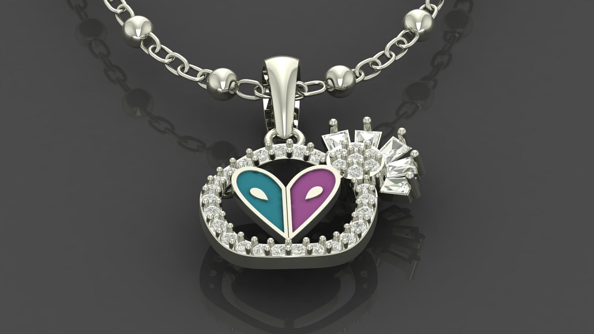 Pendant Necklace 3D print model_25