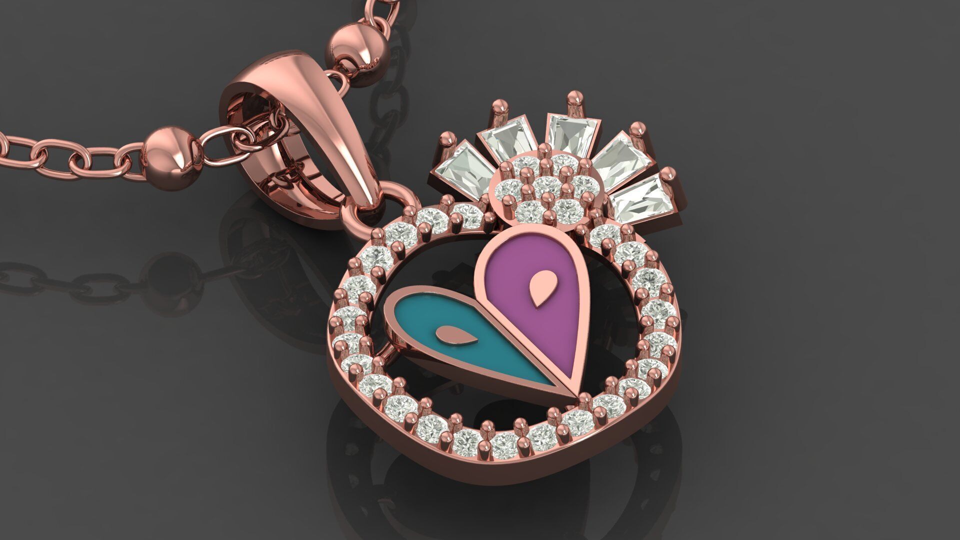 Pendant Necklace 3D print model_29