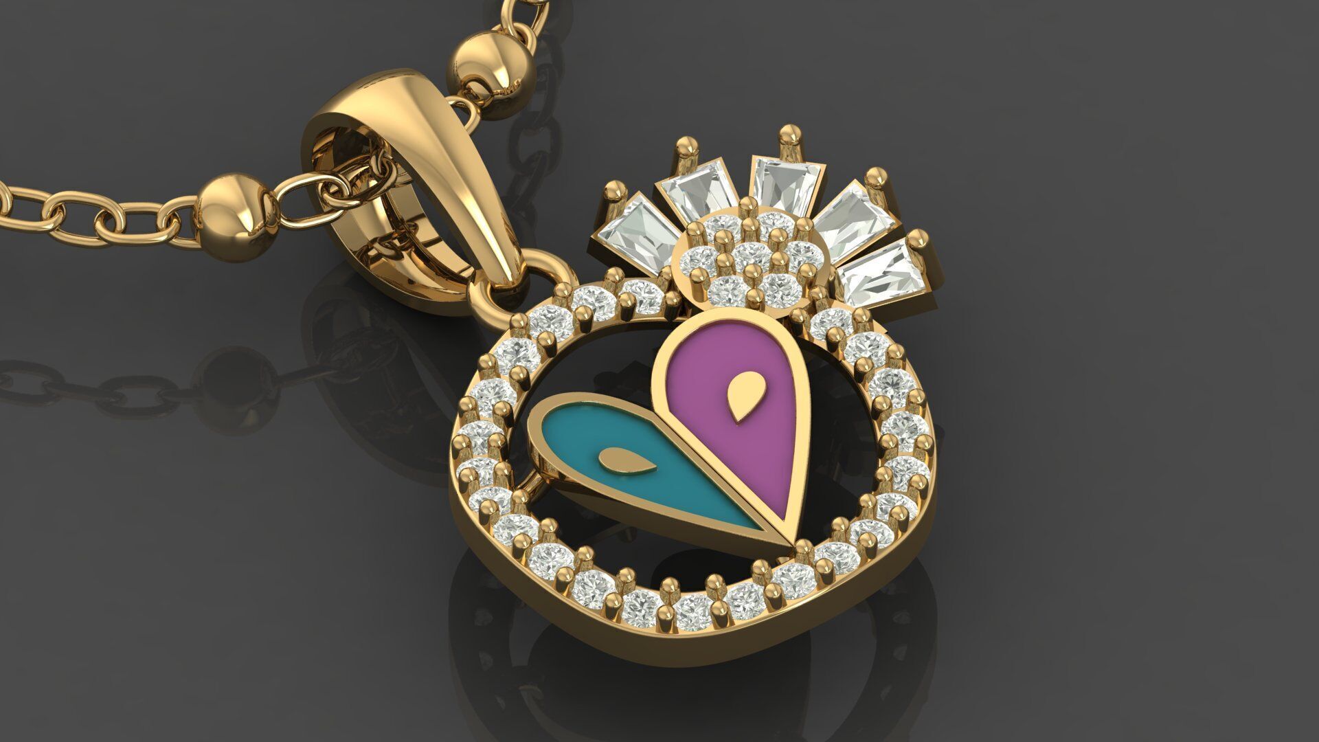 Pendant Necklace 3D print model_27