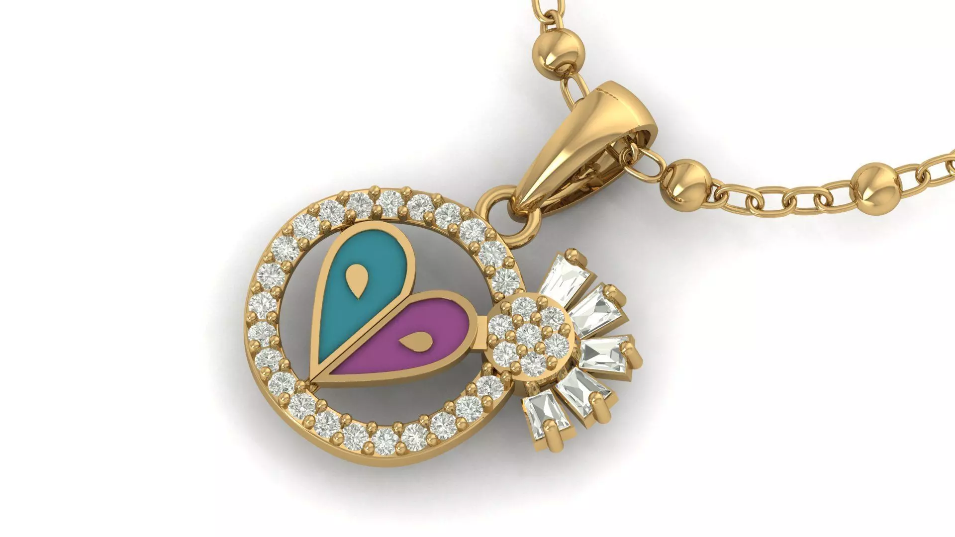 Pendant Necklace 3D print model_0