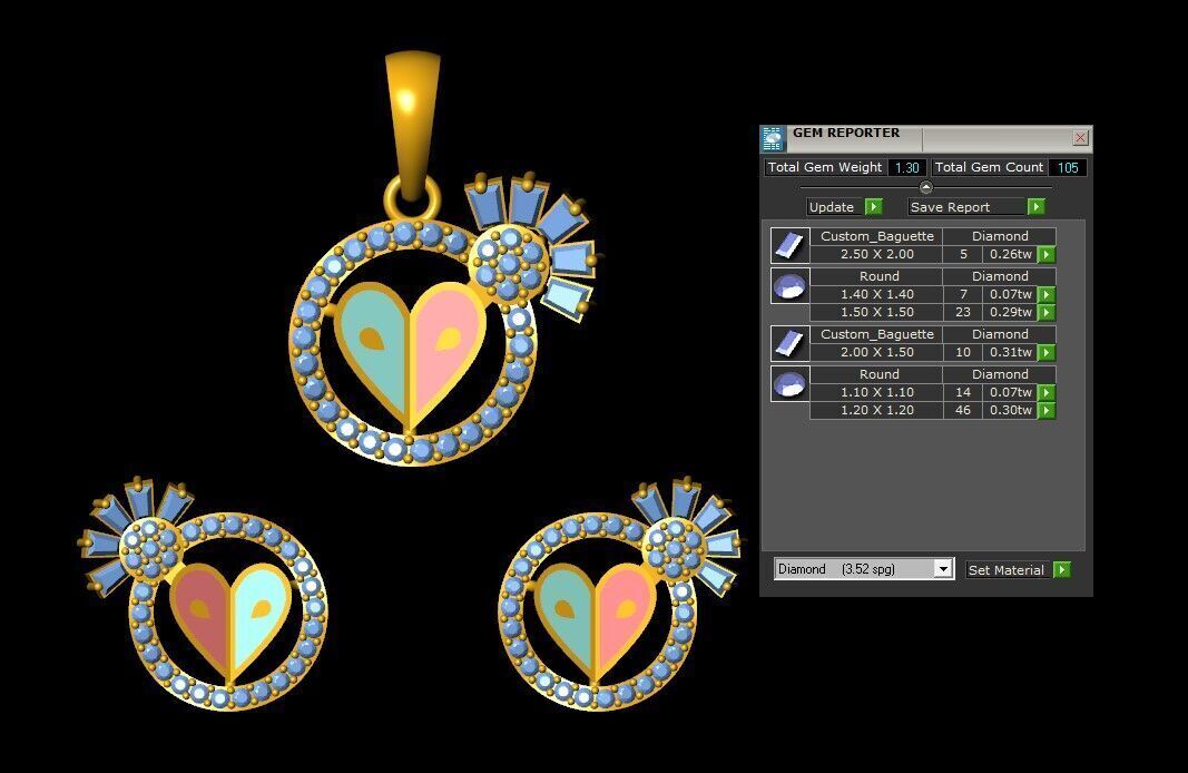 Pendant Necklace 3D print model_11