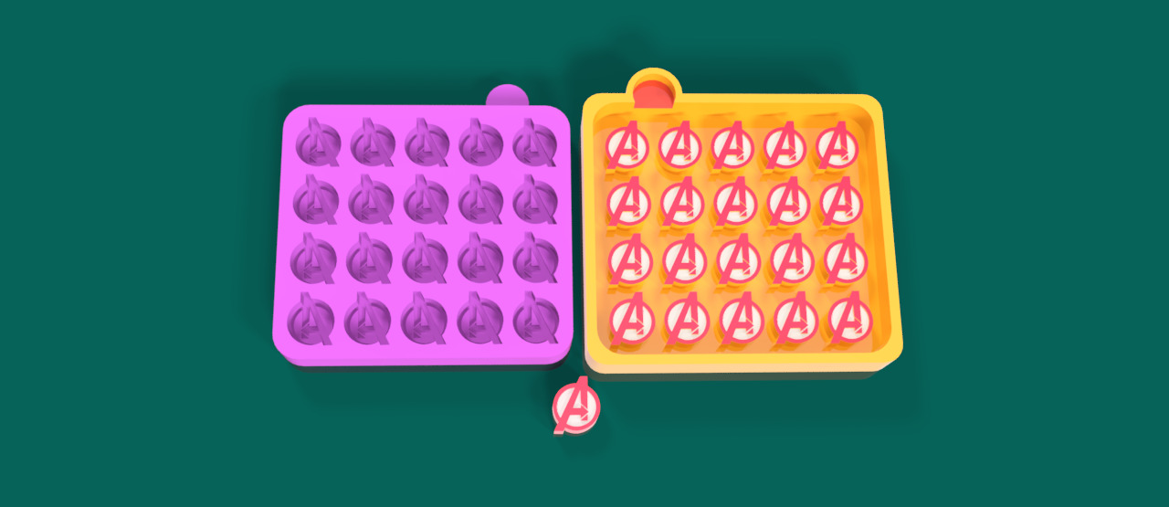 Avengers Wax Melt Mold High Capacity Efficient 3D print model_1