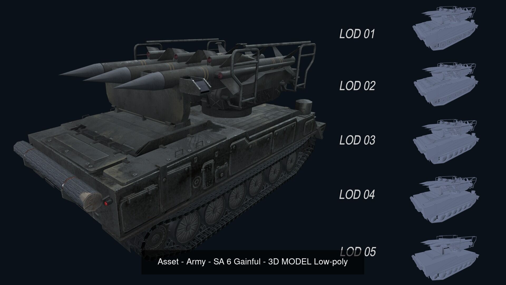 Asset - Military - Vehicle - 3D Model - VR AR  3D Model Collection_87