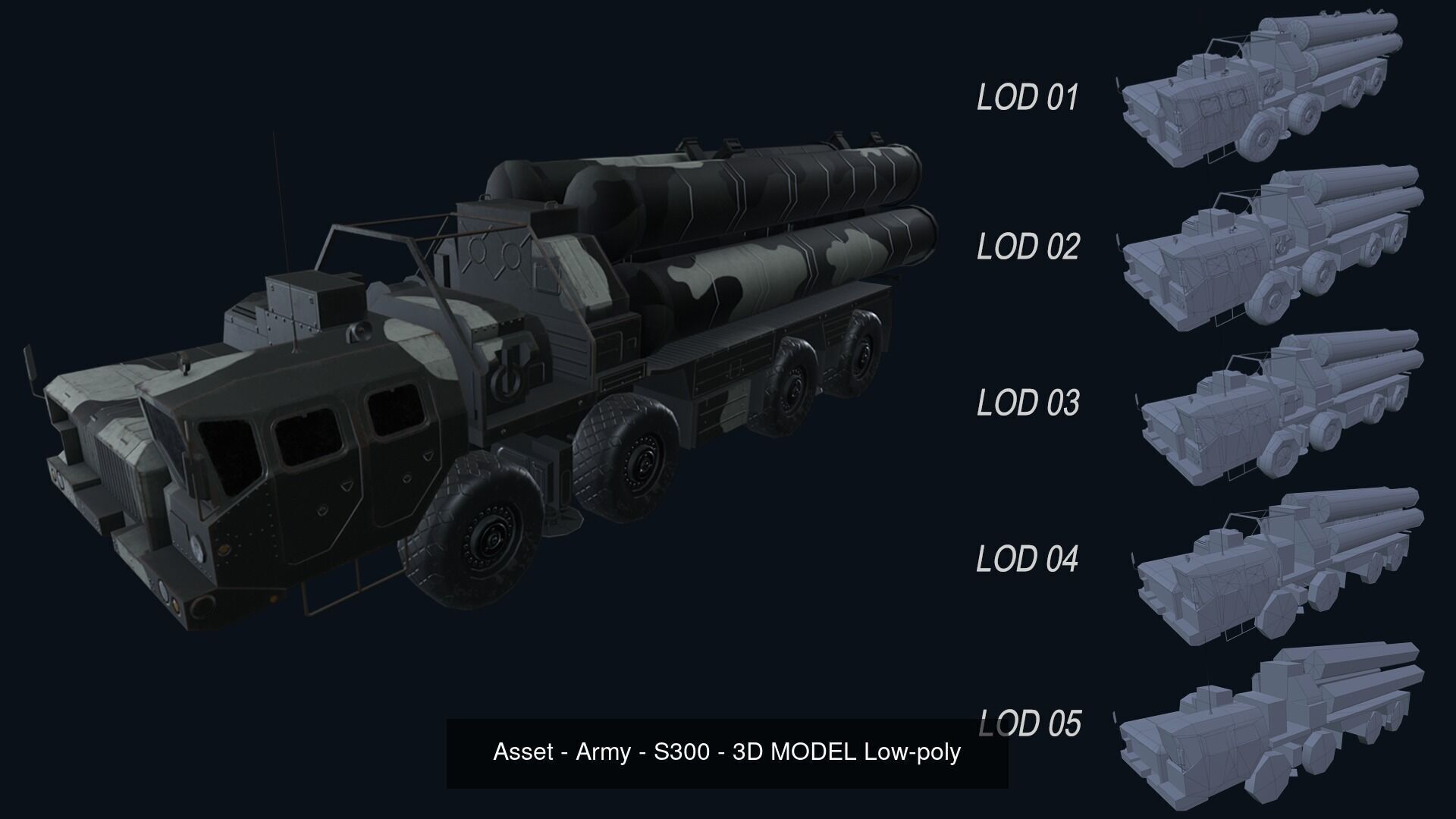 Asset - Military - Vehicle - 3D Model - VR AR  3D Model Collection_88