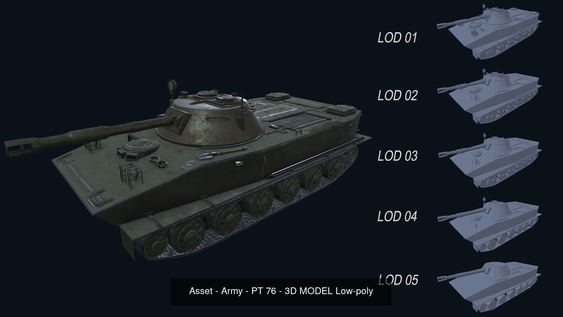 Asset - Military - Vehicle - 3D Model - VR AR  3D Model Collection_92