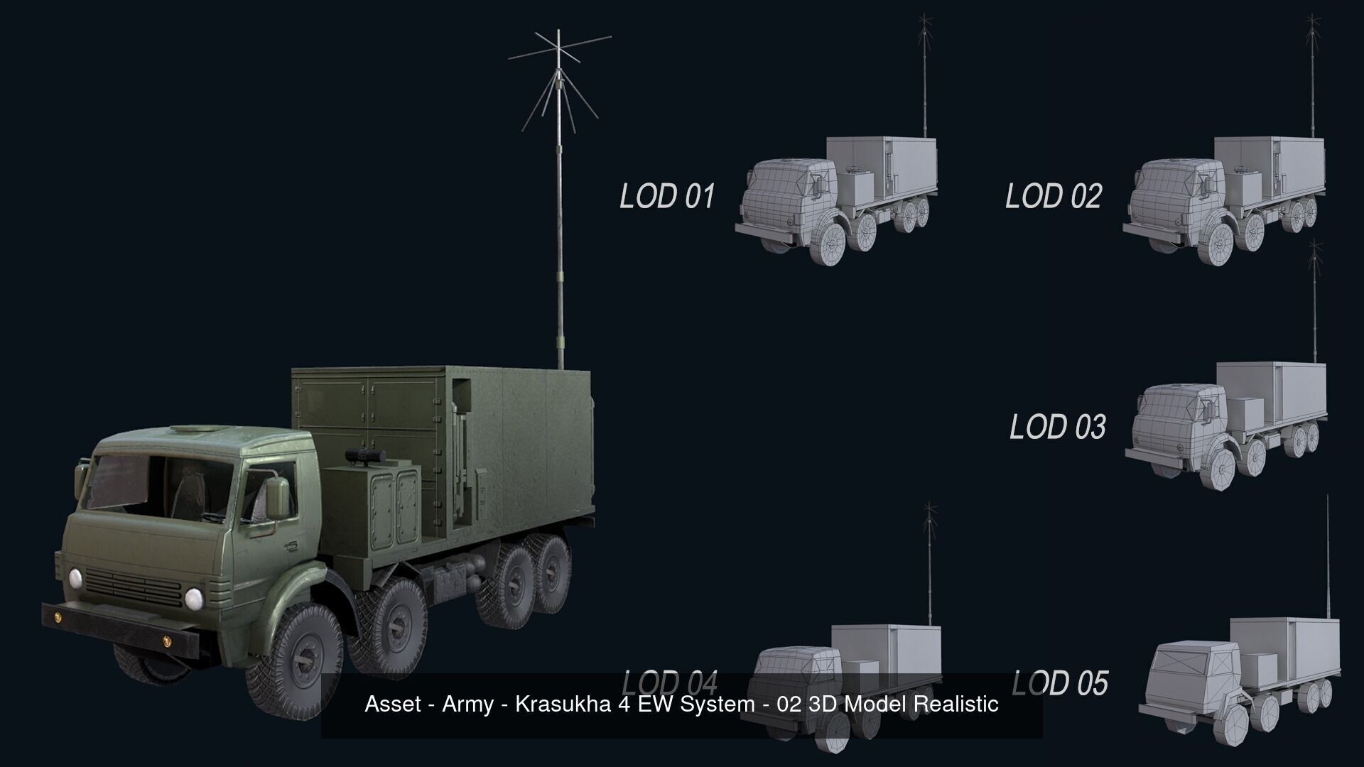 Asset - Military - Vehicle - 3D Model - VR AR  3D Model Collection_84