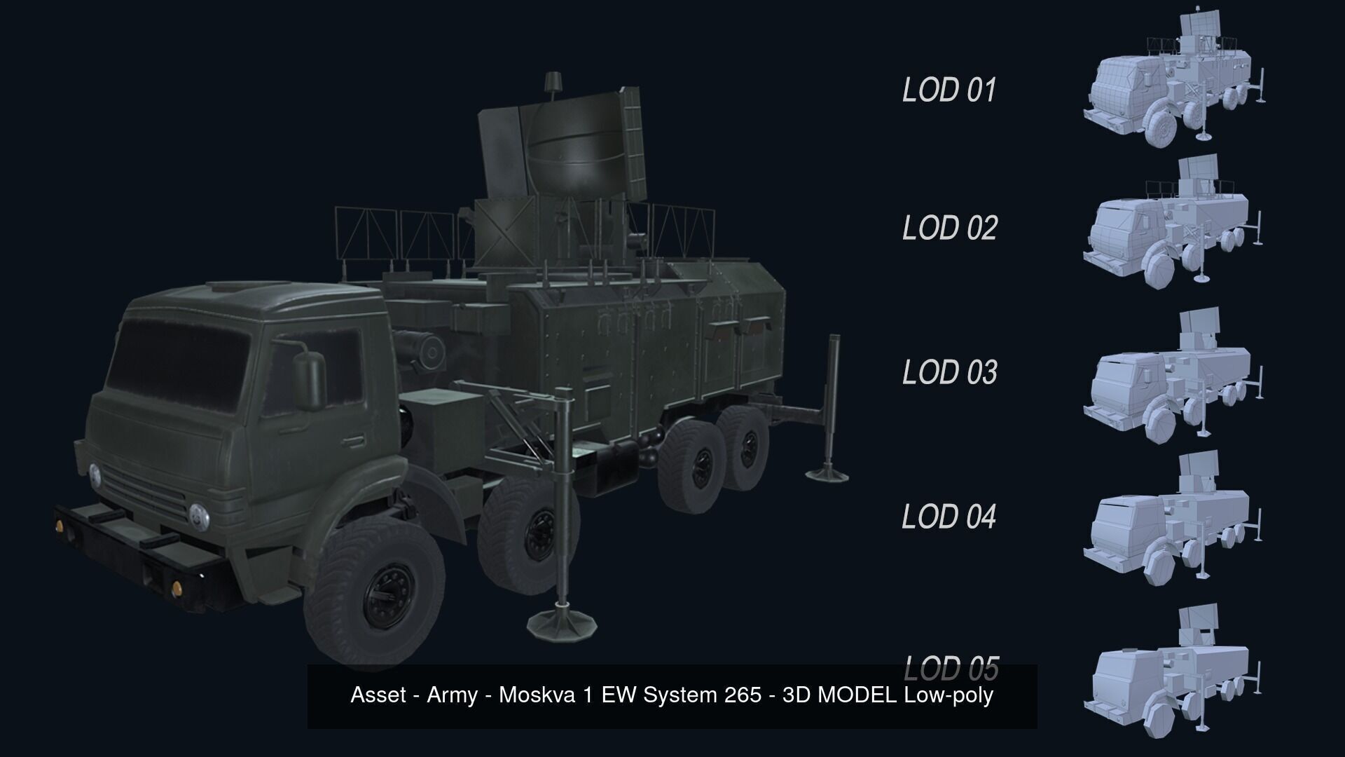 Asset - Military - Vehicle - 3D Model - VR AR  3D Model Collection_94
