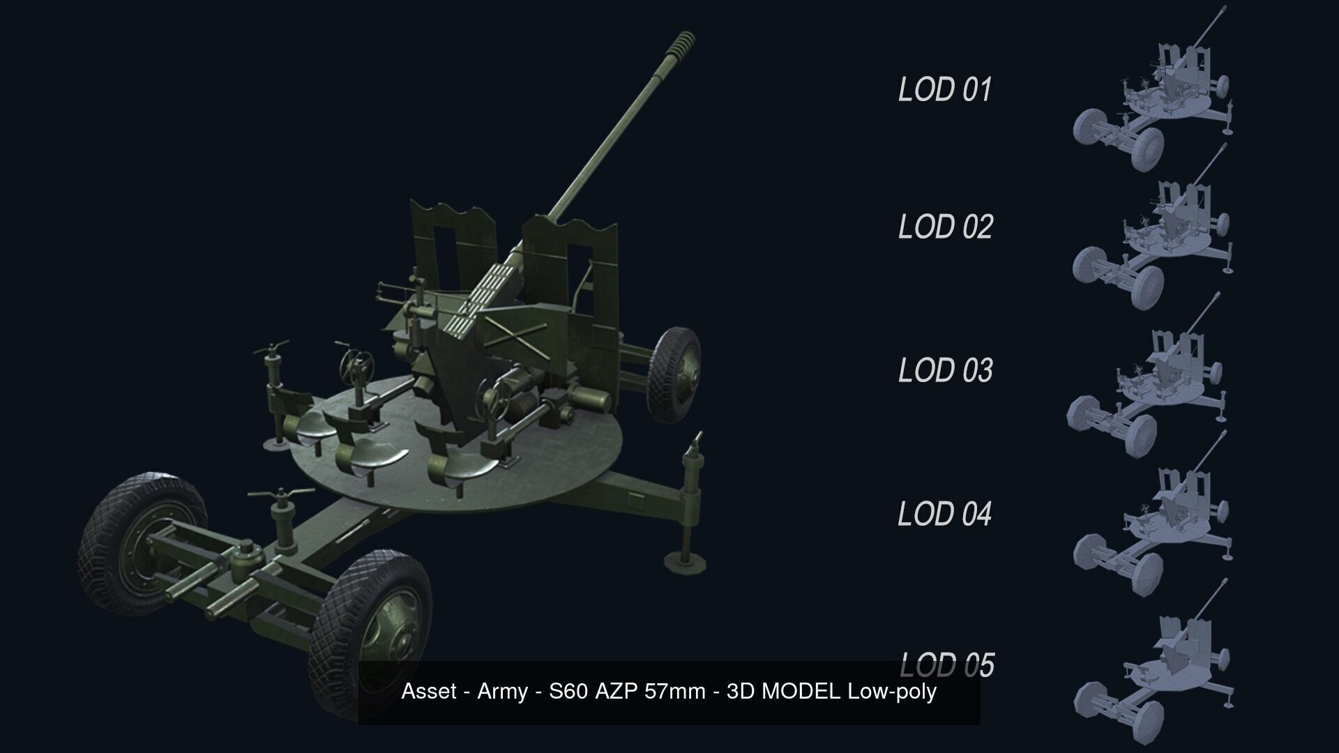 Asset - Military - Vehicle - 3D Model - VR AR  3D Model Collection_89