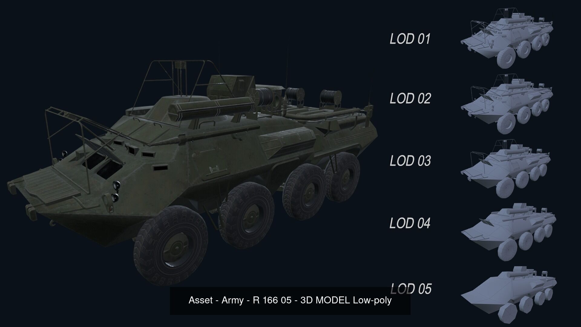 Asset - Military - Vehicle - 3D Model - VR AR  3D Model Collection_91