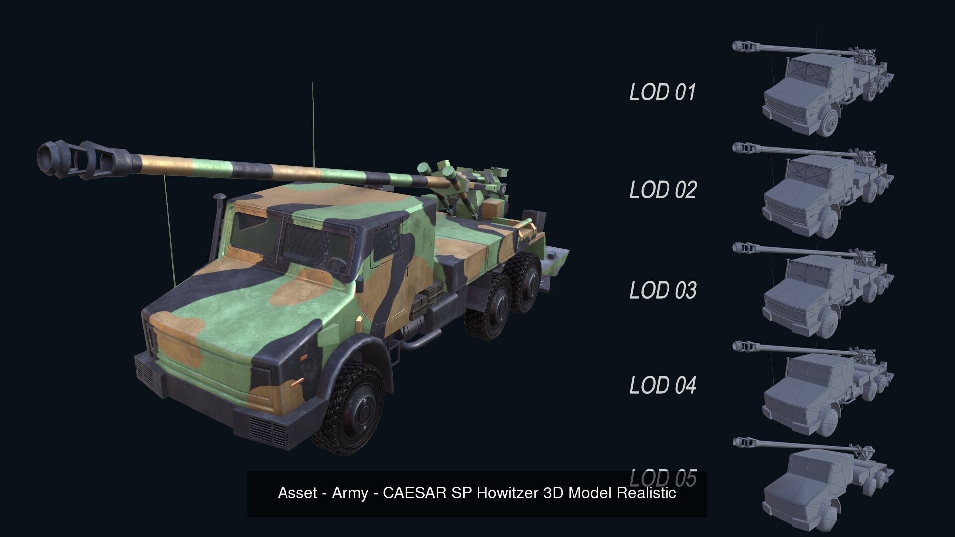Asset - Military - Vehicle - 3D Model - VR AR  3D Model Collection_81