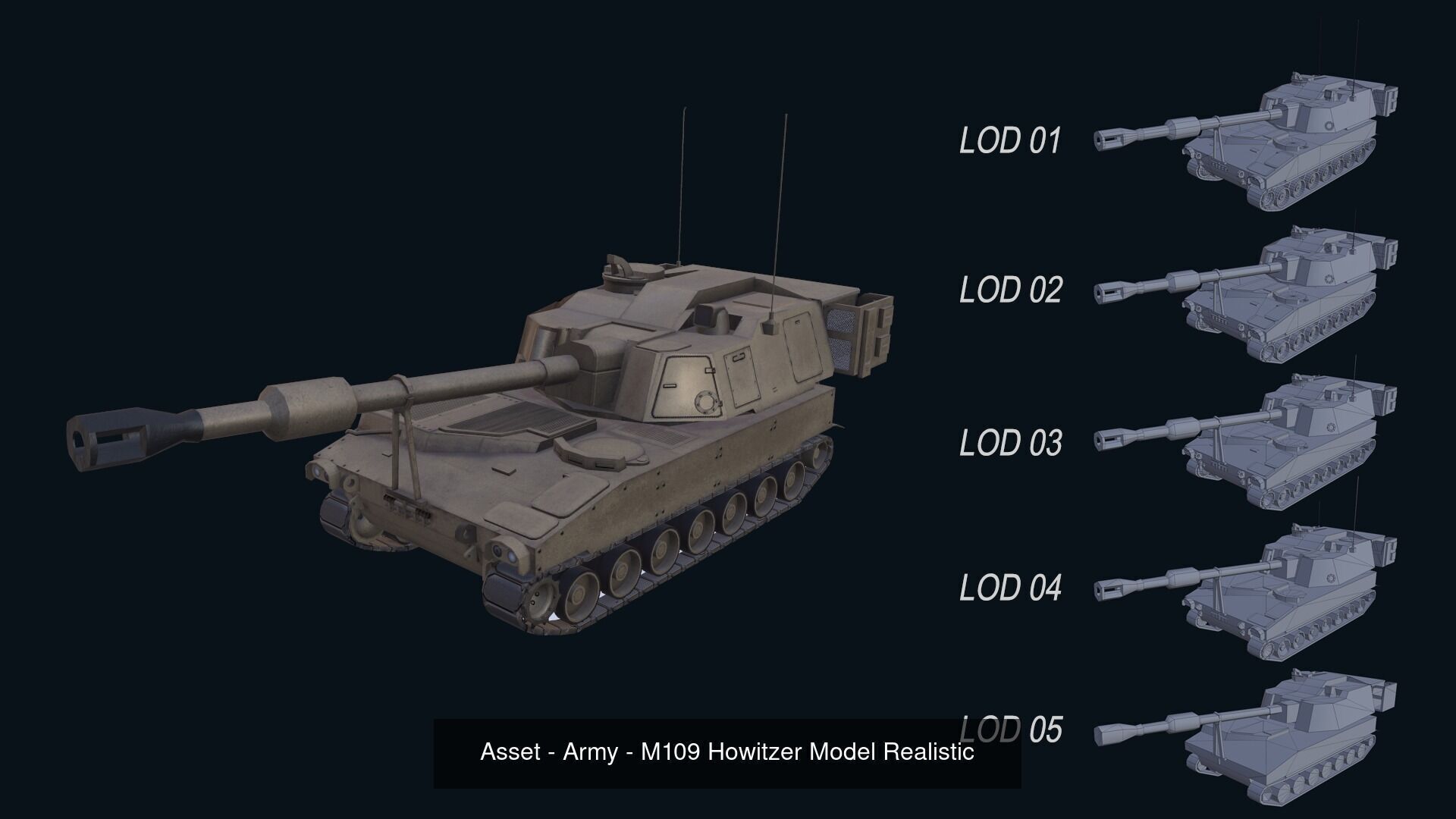 Asset - Military - Vehicle - 3D Model - VR AR  3D Model Collection_85