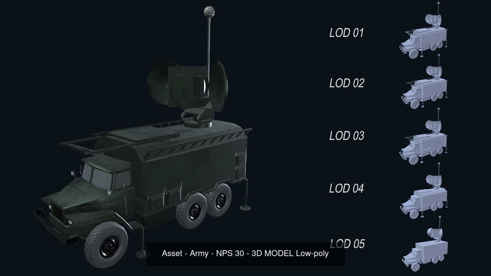 Asset - Military - Vehicle - 3D Model - VR AR  3D Model Collection_93