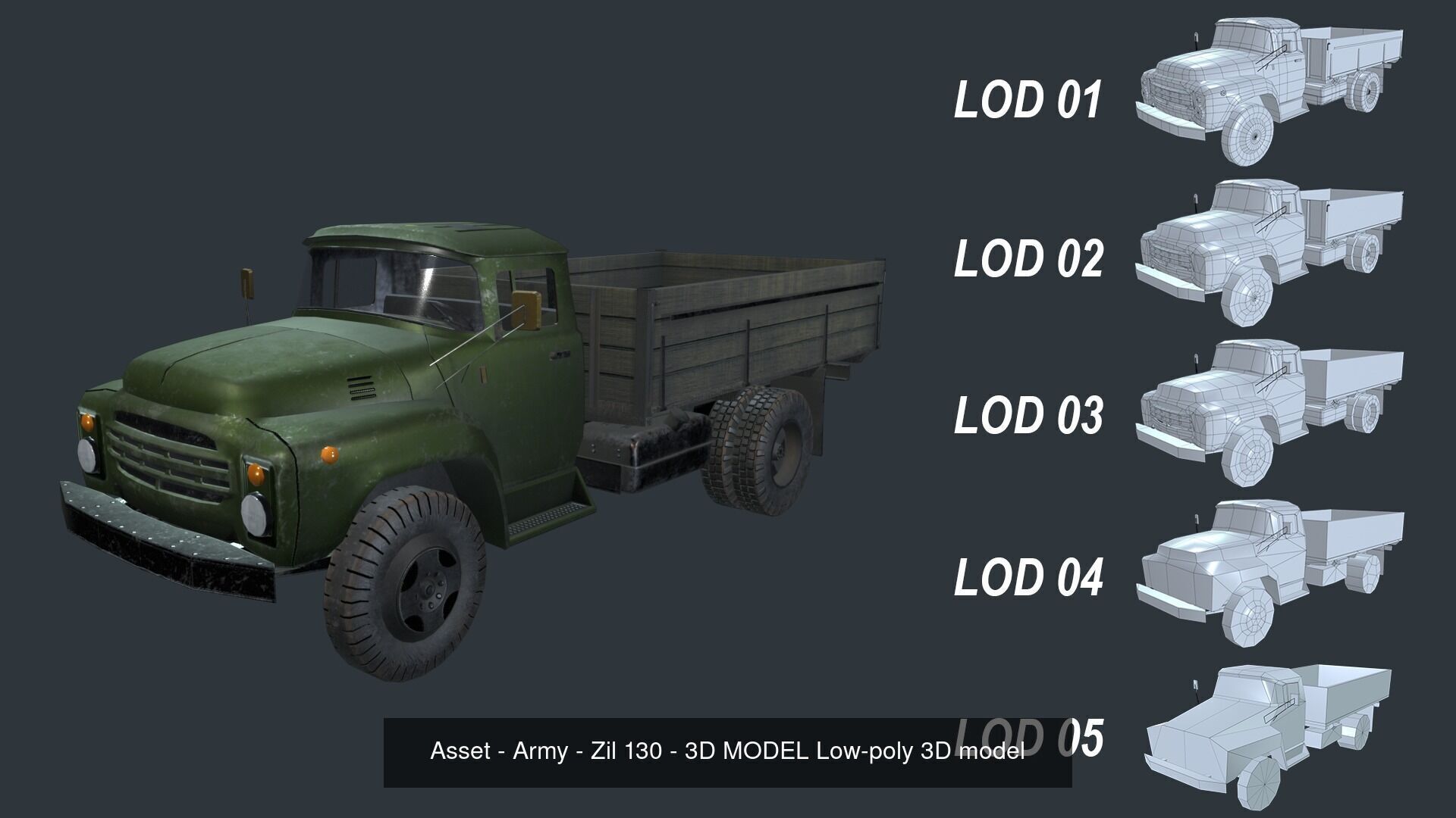 Asset - Military - Vehicle - 3D Model - VR AR  3D Model Collection_86