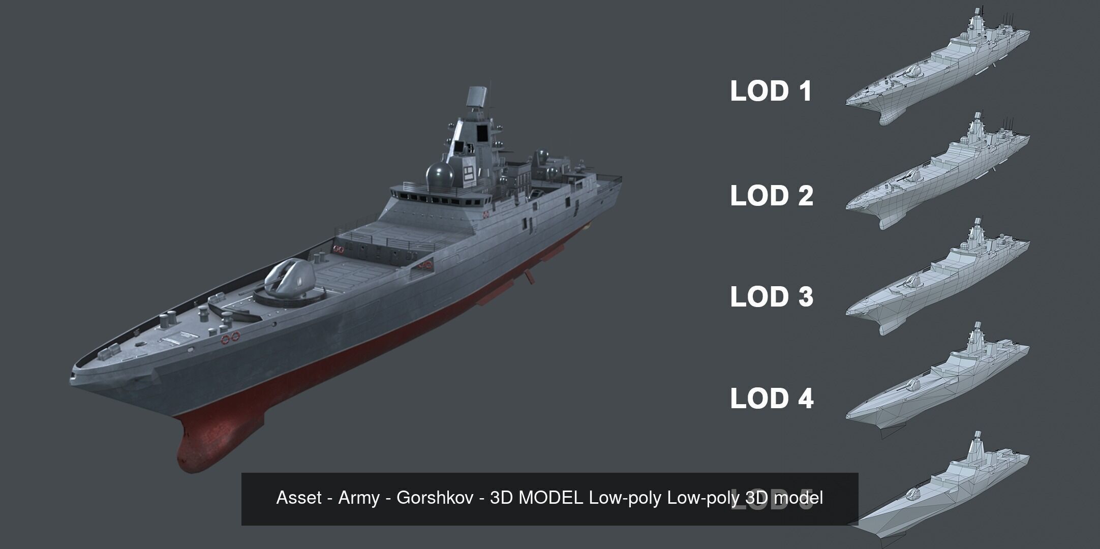 Asset - Military - Warship - 3D Model - VR AR  3D Model Collection_24