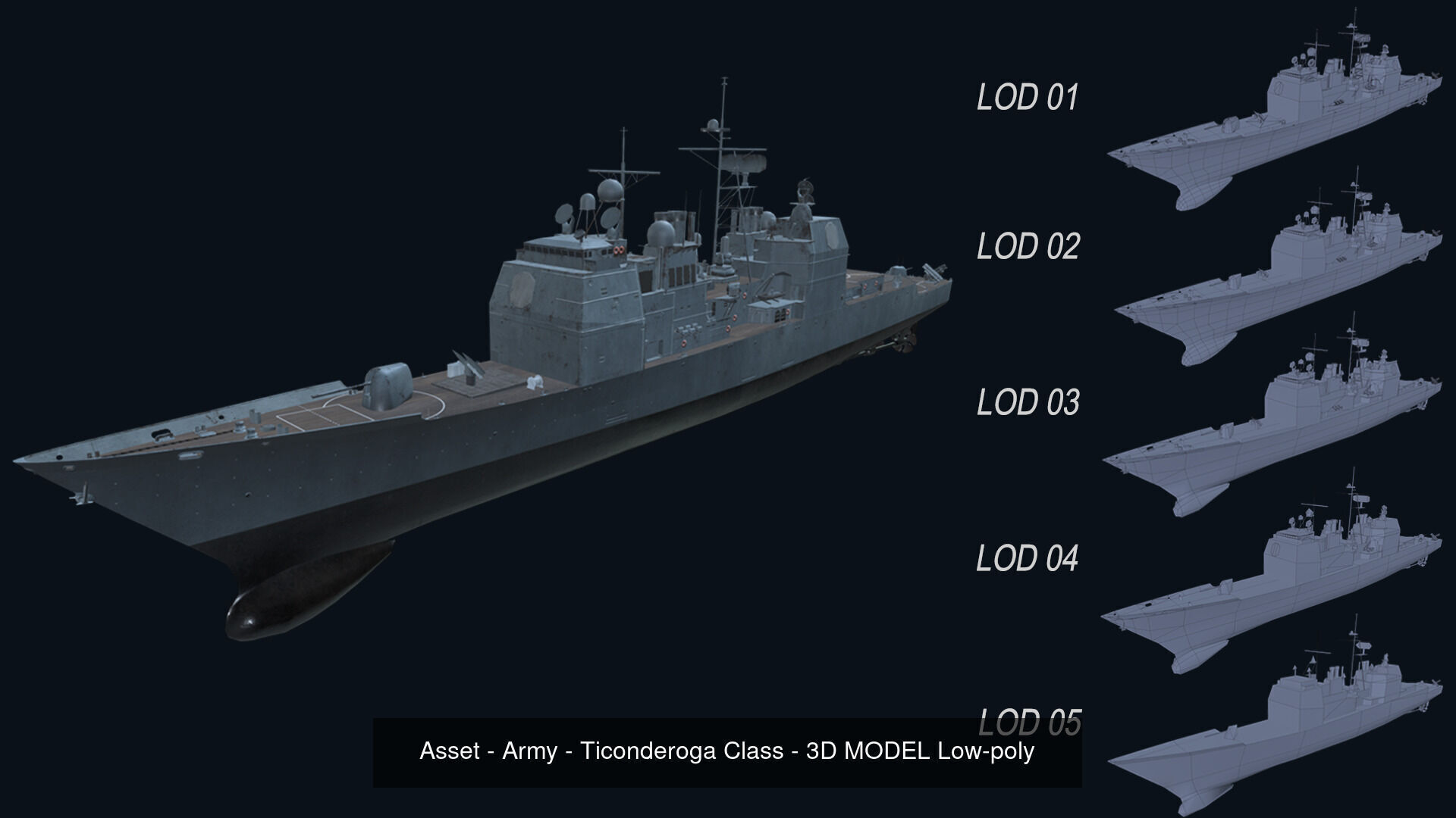 Asset - Military - Warship - 3D Model - VR AR  3D Model Collection_23