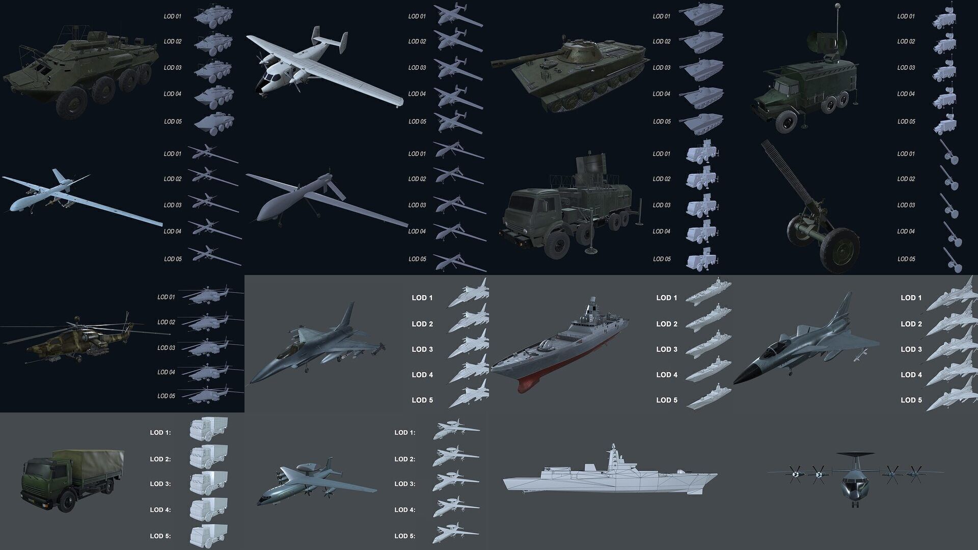 Asset - Military - 3D Model VR AR 3D Model Collection_3