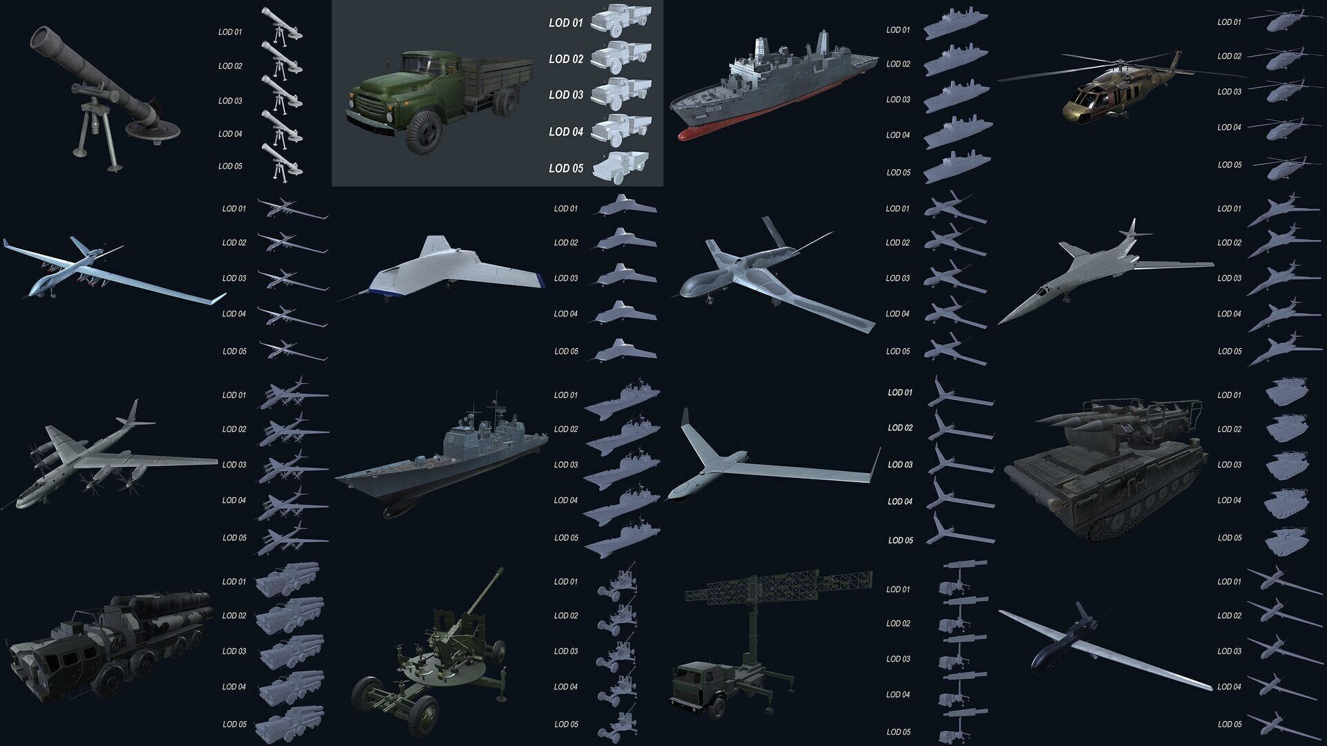 Asset - Military - 3D Model VR AR 3D Model Collection_1