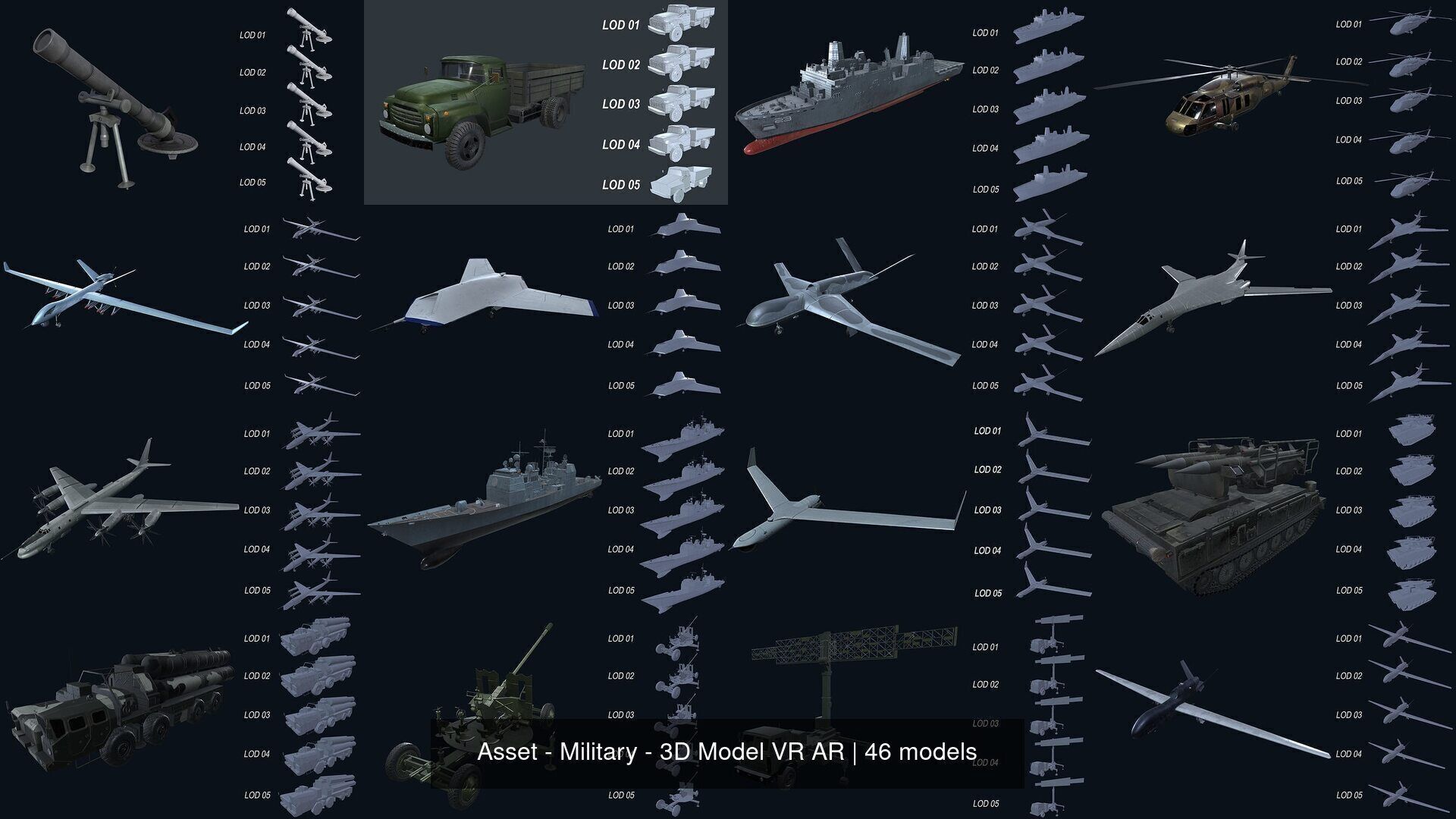 Asset - Military - 3D Model VR AR 3D Model Collection_2