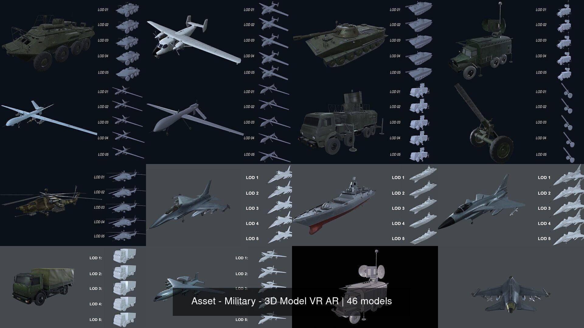 Asset - Military - 3D Model VR AR 3D Model Collection_4