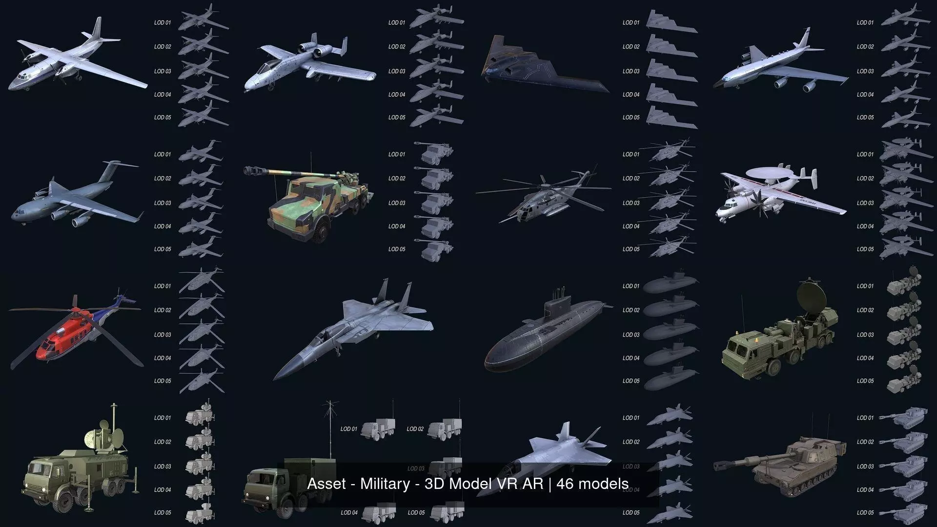 Asset - Military - 3D Model VR AR 3D Model Collection_0