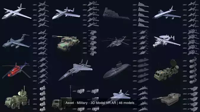 Asset - Military - 3D Model VR AR 3D Model Collection