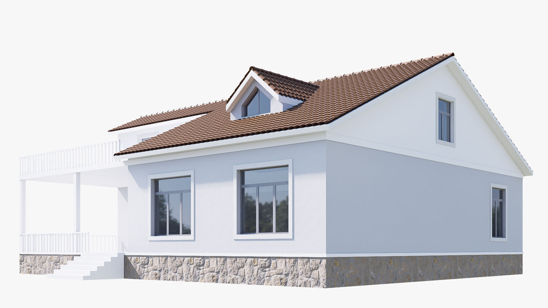 house Low-poly 3D model_6