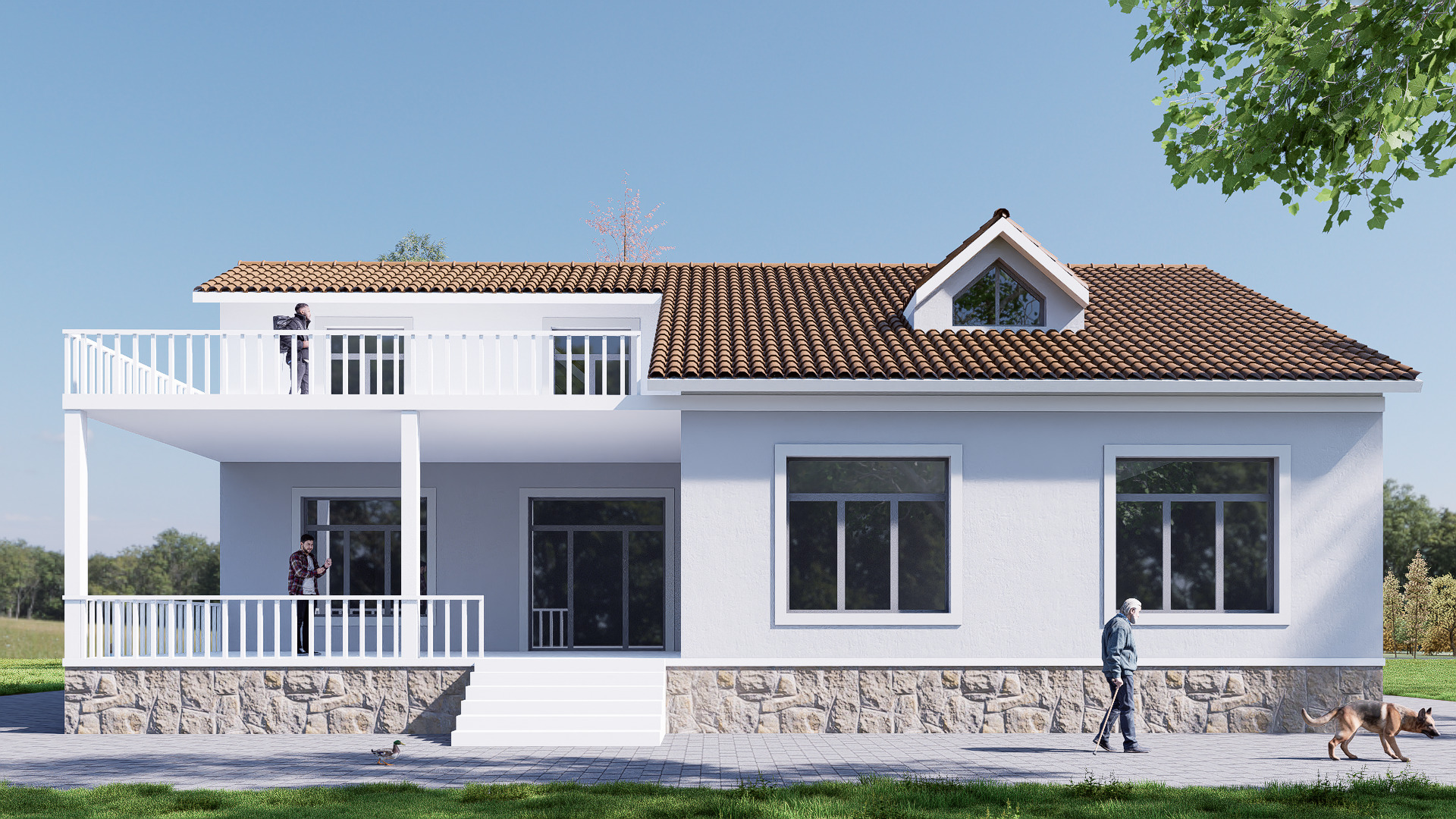 house Low-poly 3D model_2