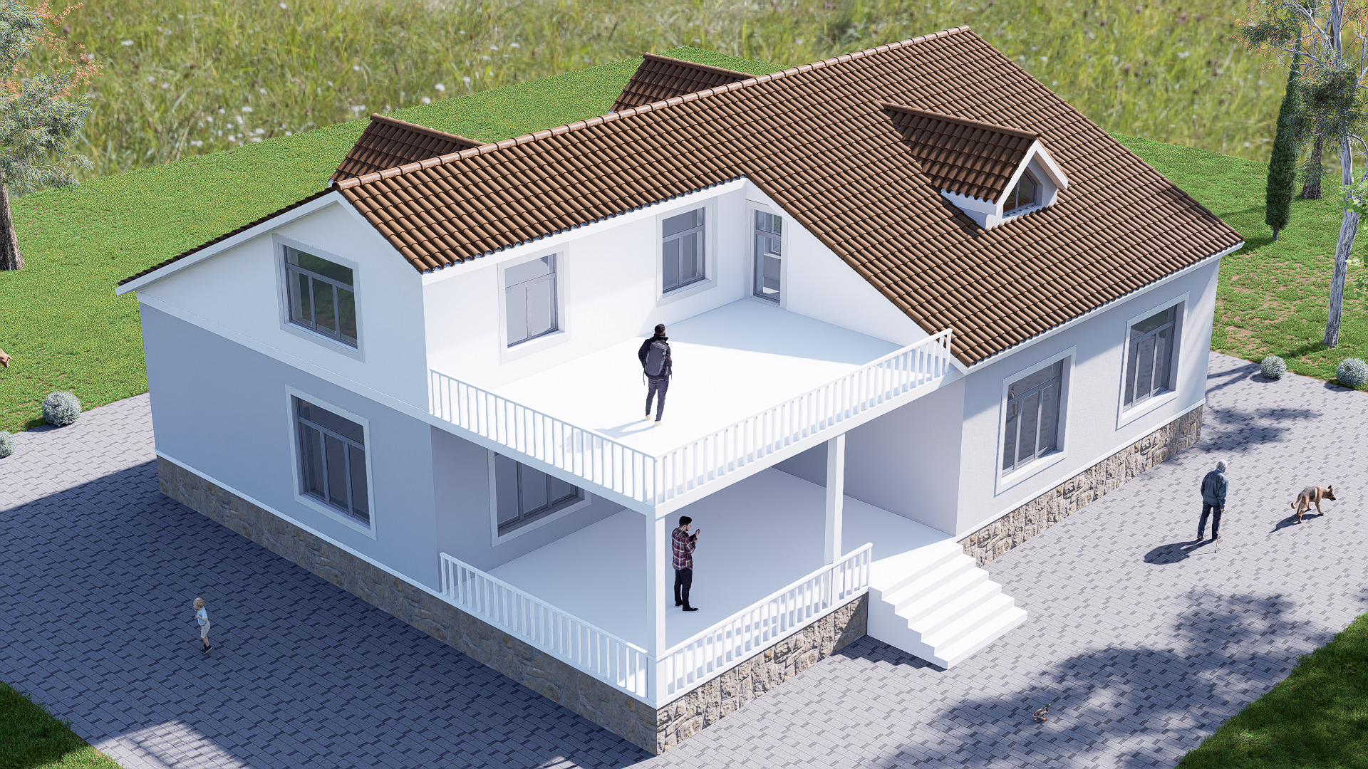 house Low-poly 3D model_3