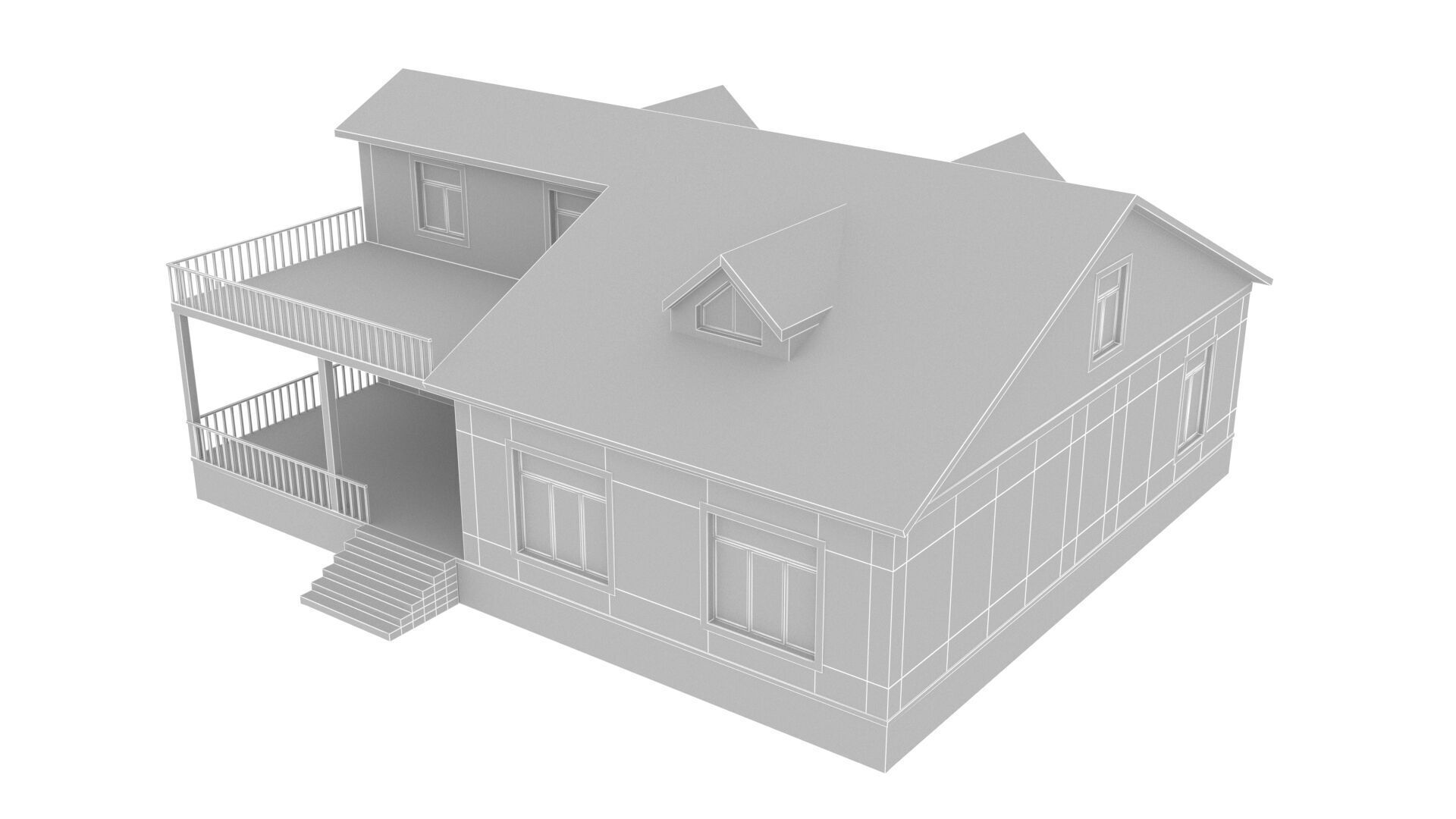 house Low-poly 3D model_9