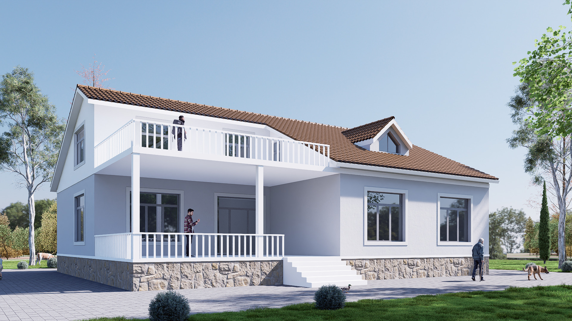 house Low-poly 3D model_1