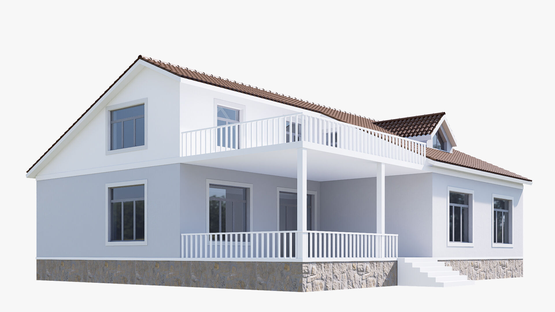 house Low-poly 3D model_4