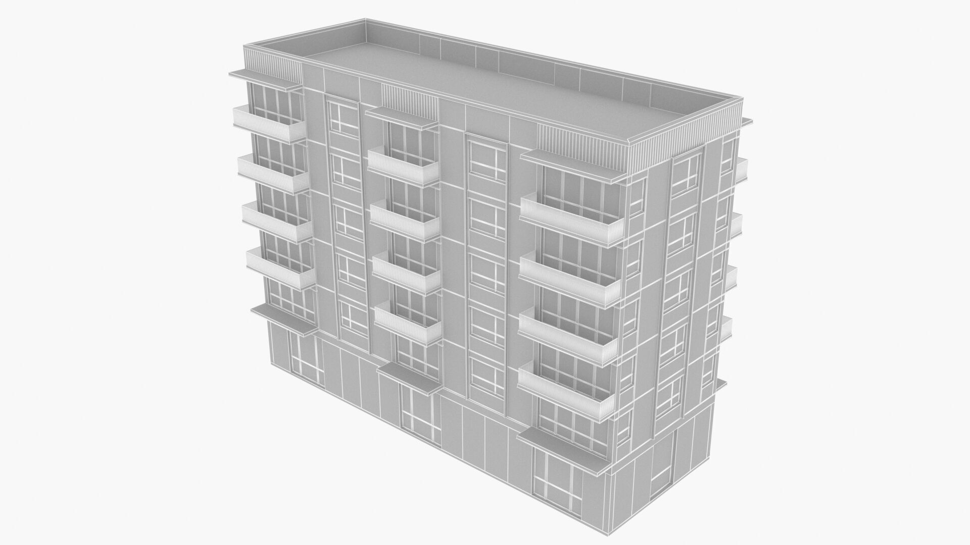 Apartment Low-poly 3D model_8