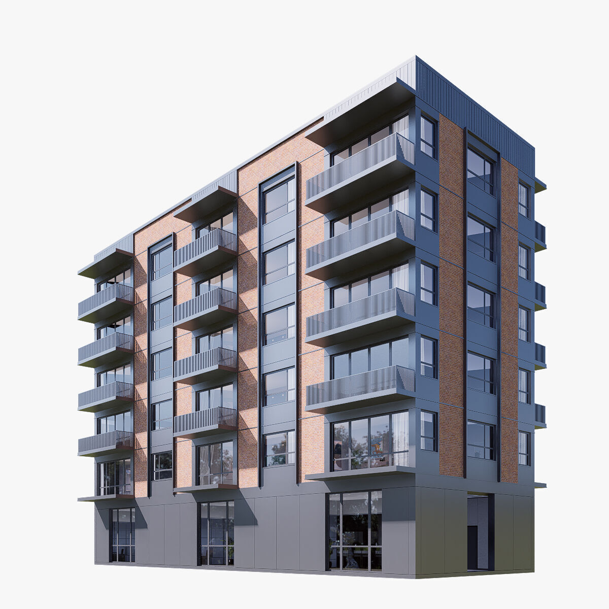 Apartment Low-poly 3D model_2