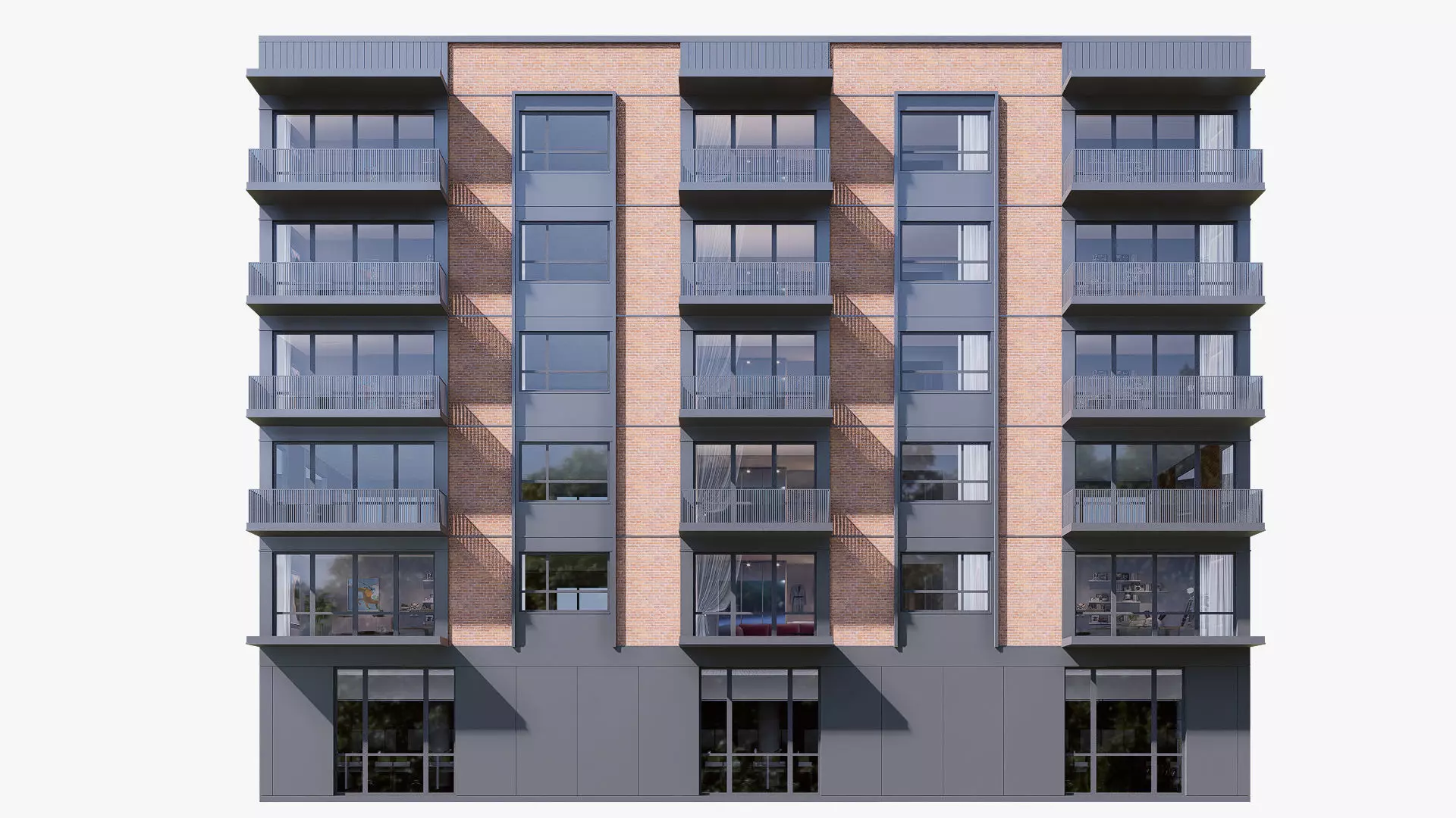 Apartment Low-poly 3D model_0