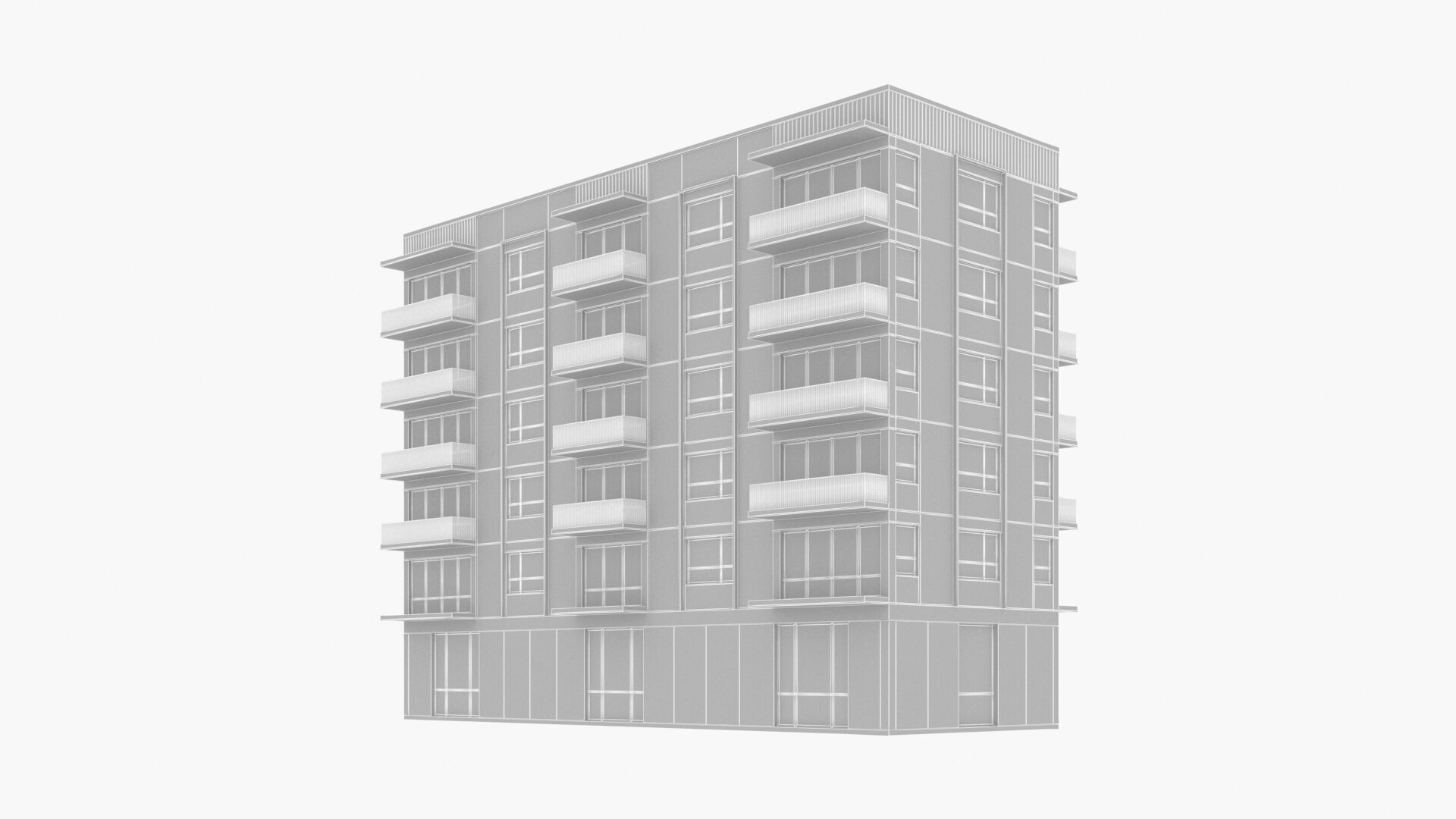 Apartment Low-poly 3D model_10